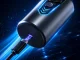 Kompakts bezvadu elektriskais skuveklis ar USB-C un LED displeju, melns