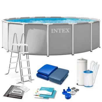 Karkasa baseins Intex Prism Frame 26726 457 x 122 cm ar sūkni