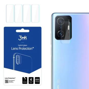 Xiaomi 11T Pro Aizmugurējās Kameras Aizsargstikls, 4 gab. | 3MK Lens Protection Back Camera Hybrid Glass Protector