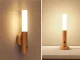 LED sienas lampa ar kustības sensoru un magnētisku stiprinājumu, silti balta, tumši brūna