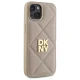 DKNY Quilted Stack Logo vāciņš Apple iPhone 14, bēšs