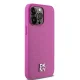 DKNY iPhone 15 Pro Max vāciņš Leather Monogram Pattern MagSafe, rozā