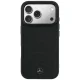 Mercedes Leather Mesh with Bow Line MagSafe vāciņš Apple iPhone 17 Pro Max, melns