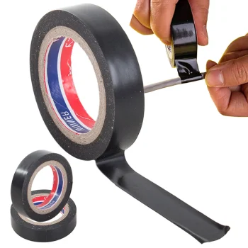 Melnā PVC izolācijas lenta, ūdensizturīga, 17mm x 18m