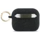 Austiņu maciņš Guess Apple AirPods Pro 3 Silicone Glitter Ring, melns