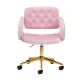 Grozāmais skaistumkopšanas krēsls 4Rico QS-OF213G samta, rozā