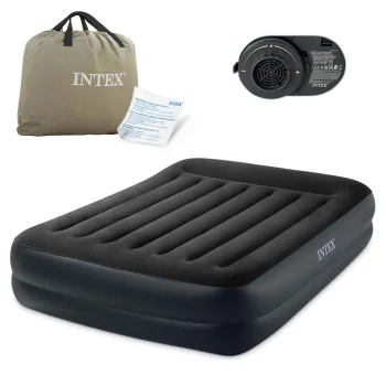 Intex 64124ND divvietīgs piepūšamais matracis ar iebūvētu sūkni, 203x152x42 cm