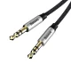 Baseus Yiven 3.5mm AUX audio kabelis, 1m, melns/sudraba