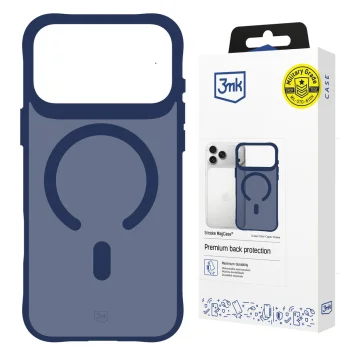Telefona vāciņš 3mk Smoke MagCase priekš iPhone 17 Pro, zils puscaurspīdīgs