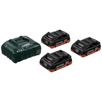 Akumulatoru un lādētāja komplekts Metabo Basic Set ASC 30-36V + 3x 18V 4.0 Ah LiHD