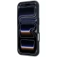 Mercedes Leather Semi Wrap Wood Effect MagSafe vāciņš iPhone 17 Pro / 18 Pro, zils