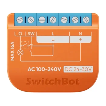 Viedais releja slēdzis SwitchBot Relay Switch 1PM ar jaudas mērīšanu Matter Wi-Fi
