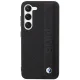 BMW BMHCS23M22RDPK Leather Textured & Stripe vāciņš Samsung Galaxy S23+ melns