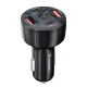 Wozinsky WLS-04 automašīnas lādētājs 60W, 2x USB-C / 2x USB-A - melns