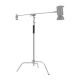 Neewer SC320 nerūsējošā tērauda C-veida statīvs ar izbīdāmo stieni 320 cm, sudraba