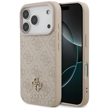 Guess 4G Small Classic Logo MagSafe vāciņš iPhone 18 Pro / 17 Pro, rozā