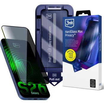 3mk HardGlass Max Privacy aizsargstikls Samsung Galaxy S26