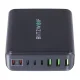 Tīkla lādētājs Blitzwolf BW-S26 250W ar 8 pieslēgvietām, melns