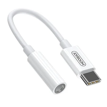 Joyroom SH-C1 3.5mm Mini Jack (sieviešu) uz USB-C (vīriešu) adapteris, balts