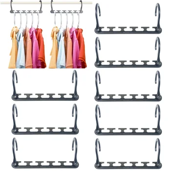 Wonder Hanger Max garderobes skapja organizators, drēbju pakaramais, Komplekts no 8 gb. | Wardrobe Organizer Hanger