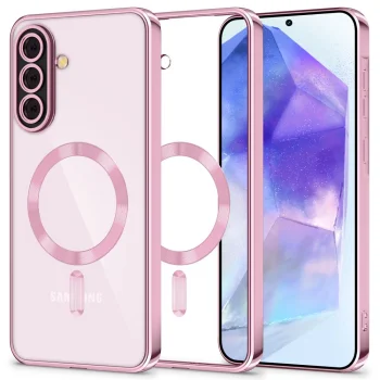 Tech-Protect MagFlex MagSafe vāciņš Samsung Galaxy A56 5G - Caurspīdīgi rozā | Phone Case Cover Clear Pink