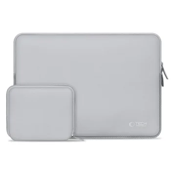 Tech-Protect Neoslim 13-14" klēpjdatora maciņš ar papildu somiņu, pelēks