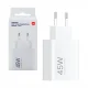 Xiaomi MDY-17-EF 45W USB-A tīkla lādētājs, balts