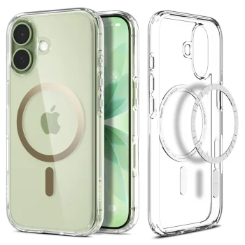 Spigen iPhone 17 vāciņš Ultra Hybrid Mag Magsafe, caurspīdīgs / zelta