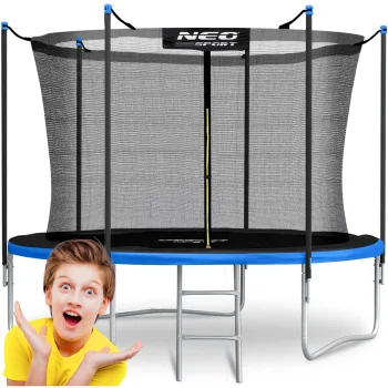 Neo-Sport dārza batuts 183 cm ar iekšējo tīklu un kāpnēm