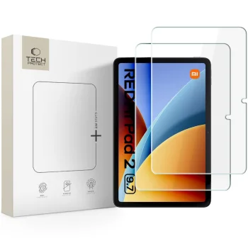 Aizsargstikls Tech-Protect Glass Fit+ planšetdatoram Xiaomi Redmi Pad 2 9.7", 2 gab.