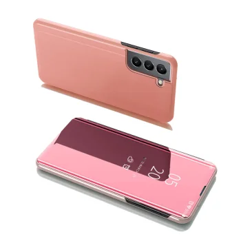 Atverams vāciņš Clear View priekš Samsung Galaxy S22+ (S22 Plus), rozā
