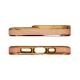 Telefona vāciņš Samsung Galaxy A12 5G Fashion Case, caurspīdīgs ar zelta rāmi