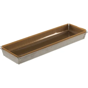 De Buyer 3212.35 taisnstūra perforēta cepamforma ar izņemamu pamatni, 35x10.5 cm