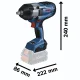 Akumulatora triecienuzgriežņatslēga Bosch GDS 18V-1000 Professional, 1/2\", 2x 8.0 Ah