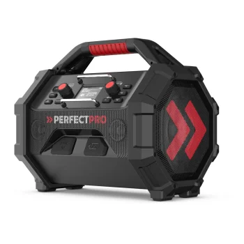 Būvlaukuma radio PerfectPro ROCKTAGON 18V DAB+ Bluetooth IP65 Melns
