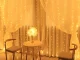 300 LED gaismas aizkars virtene, Silti balta, 3m, USB