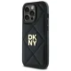 DKNY iPhone 14 Pro vāciņš Quilted Stack Logo, melns