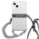 Guess 4G Gray Strap Silver Chain vāciņš iPhone 13 mini, caurspīdīgs