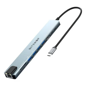 Blitzwolf BW-TH5 10in1 USB-C dokstacija, sudraba