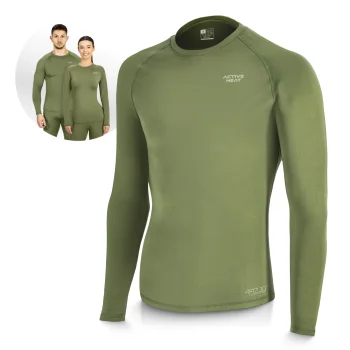 4Fizjo Unisex termokrekls ar garām piedurknēm, zaļš, S izmērs