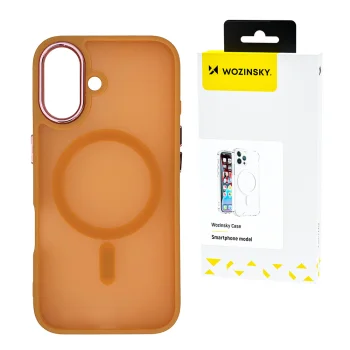 Wozinsky Fashion Case MagSafe vāciņš priekš Samsung Galaxy S25, oranžs