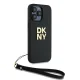 DKNY iPhone 14 Pro Max vāciņš Wrist Strap Stock Logo, melns