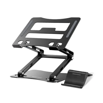 Wozinsky WRS-CPY75DSB saliekams alumīnija klēpjdatora un planšetdatora statīvs 11–17.3", melns