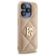 DKNY Quilted Stack Logo vāciņš iPhone 15 Pro Max, bēšs