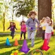Veiklības spēle Mērķī mešana 3in1 ar konusiem un riņķiem