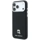 Karl Lagerfeld Grained Karl Head Metal MagSafe vāciņš iPhone 18 Pro / 17 Pro, melns