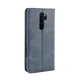 Xiaomi Redmi Note 8 Pro Vintage Style Magnetic Leather Wallet Case Cover, Blue | Telefona Vāciņš Maciņš Apvalks...