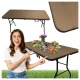Salokamais ēdināšanas galds 180cm, Brūns | Folding Catering Table