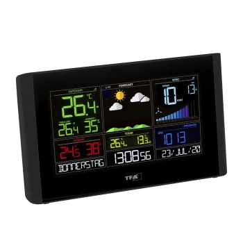 TFA VIEW BREEZE 35.8001.01 bezvadu meteostacija ar Wi-Fi, melna