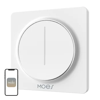 MOES ZS-SY-EUD-WH viedais ZigBee gaismas regulators, balts